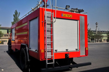 تجهیز خودرو آتش نشانی بنز- نصب پمپ آتش نشانی-نصب مانیتور آتش نشانی-